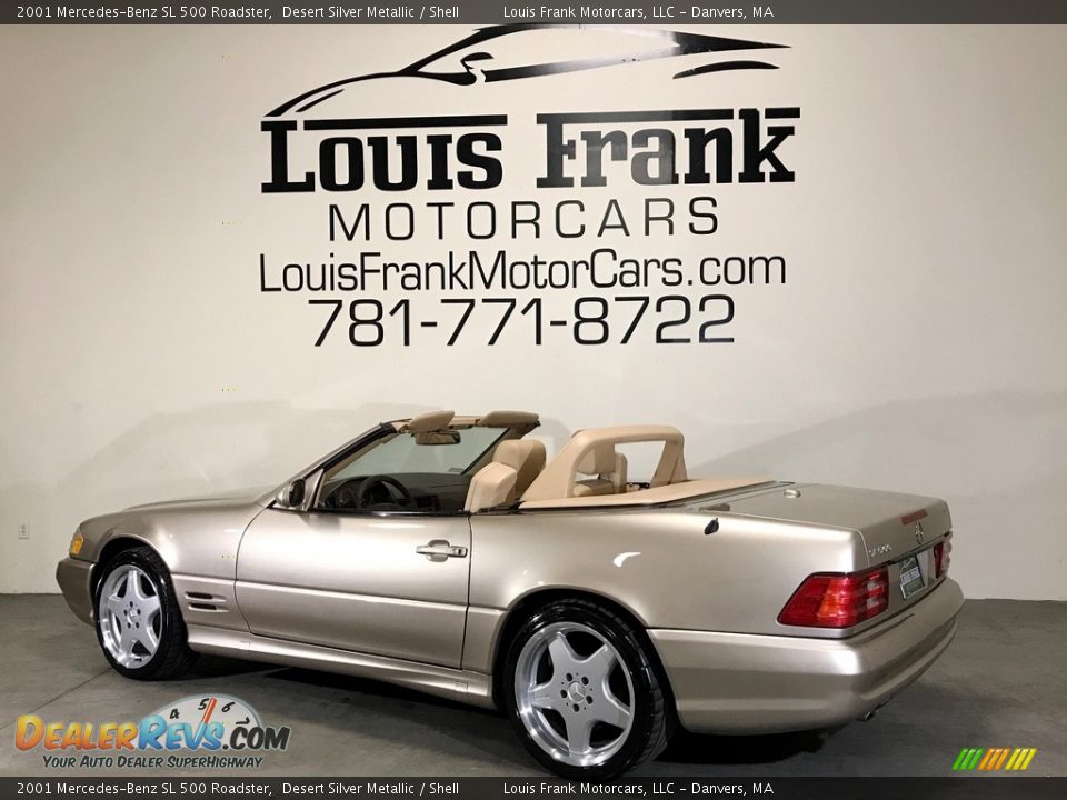 2001 Mercedes-Benz SL 500 Roadster Desert Silver Metallic / Shell Photo #11