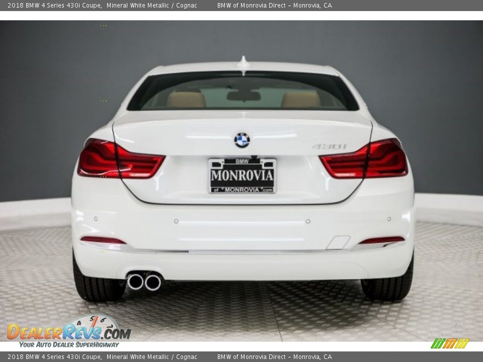 2018 BMW 4 Series 430i Coupe Mineral White Metallic / Cognac Photo #4