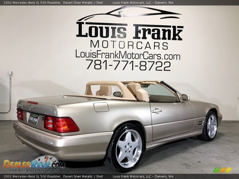 2001 Mercedes-Benz SL 500 Roadster Desert Silver Metallic / Shell Photo #12
