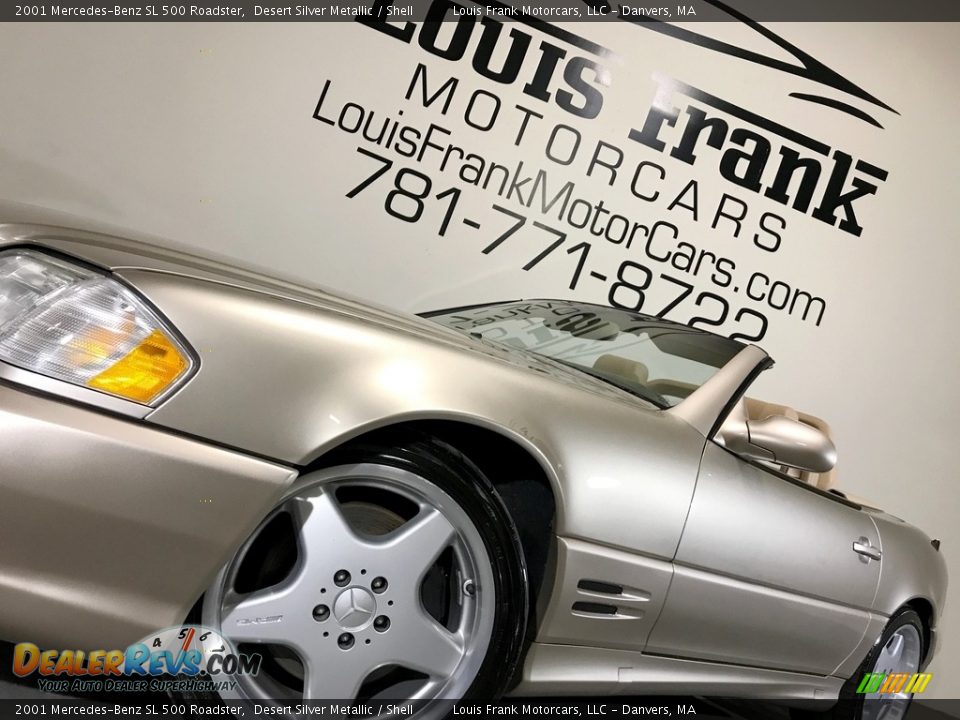2001 Mercedes-Benz SL 500 Roadster Desert Silver Metallic / Shell Photo #13