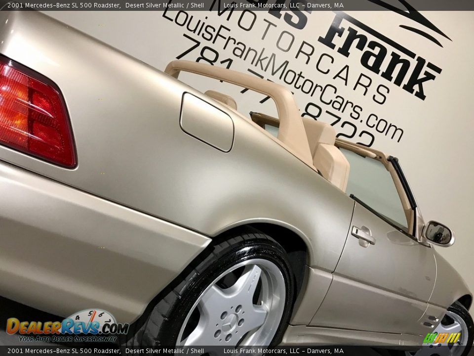 2001 Mercedes-Benz SL 500 Roadster Desert Silver Metallic / Shell Photo #14