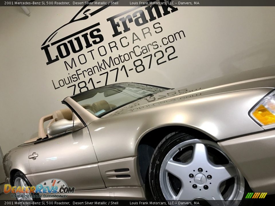 2001 Mercedes-Benz SL 500 Roadster Desert Silver Metallic / Shell Photo #15