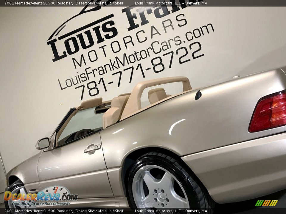 2001 Mercedes-Benz SL 500 Roadster Desert Silver Metallic / Shell Photo #16