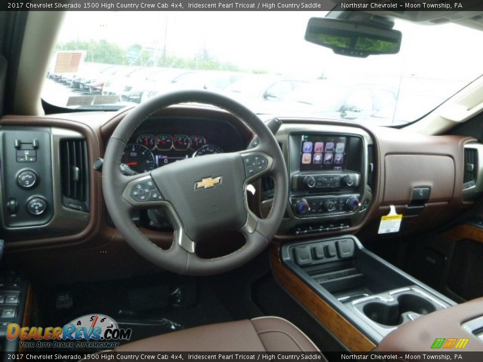 2017 Chevrolet Silverado 1500 High Country Crew Cab 4x4 Iridescent Pearl Tricoat / High Country Saddle Photo #13