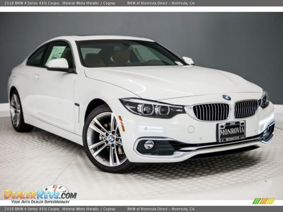 2018 BMW 4 Series 430i Coupe Mineral White Metallic / Cognac Photo #12