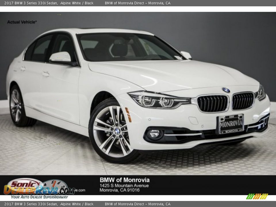 2017 BMW 3 Series 330i Sedan Alpine White / Black Photo #1