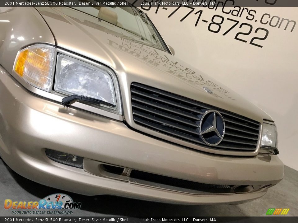 2001 Mercedes-Benz SL 500 Roadster Desert Silver Metallic / Shell Photo #19