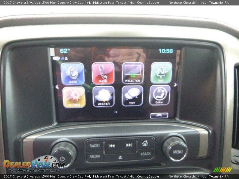 2017 Chevrolet Silverado 1500 High Country Crew Cab 4x4 Iridescent Pearl Tricoat / High Country Saddle Photo #18