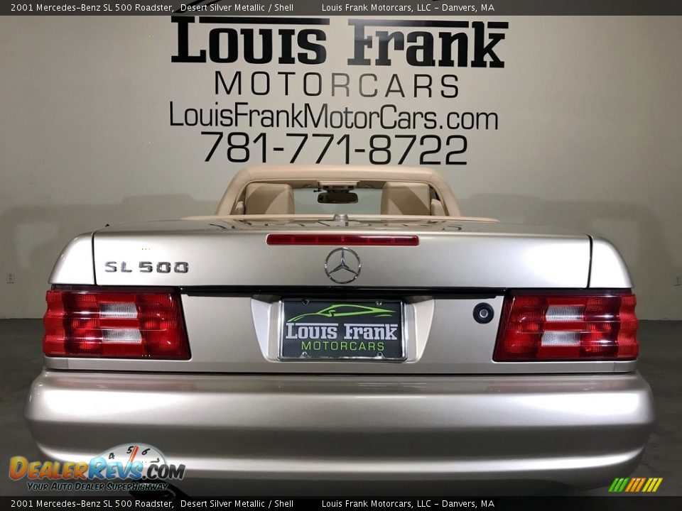2001 Mercedes-Benz SL 500 Roadster Desert Silver Metallic / Shell Photo #21