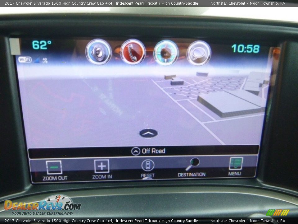 2017 Chevrolet Silverado 1500 High Country Crew Cab 4x4 Iridescent Pearl Tricoat / High Country Saddle Photo #19