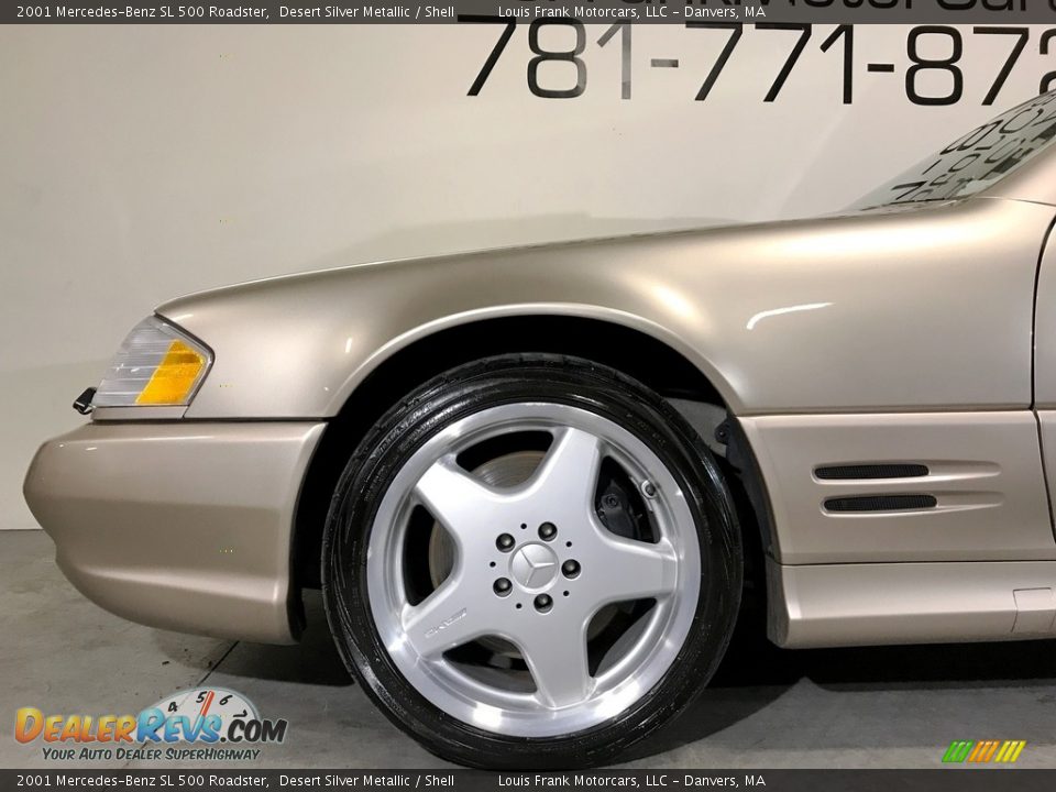2001 Mercedes-Benz SL 500 Roadster Desert Silver Metallic / Shell Photo #23