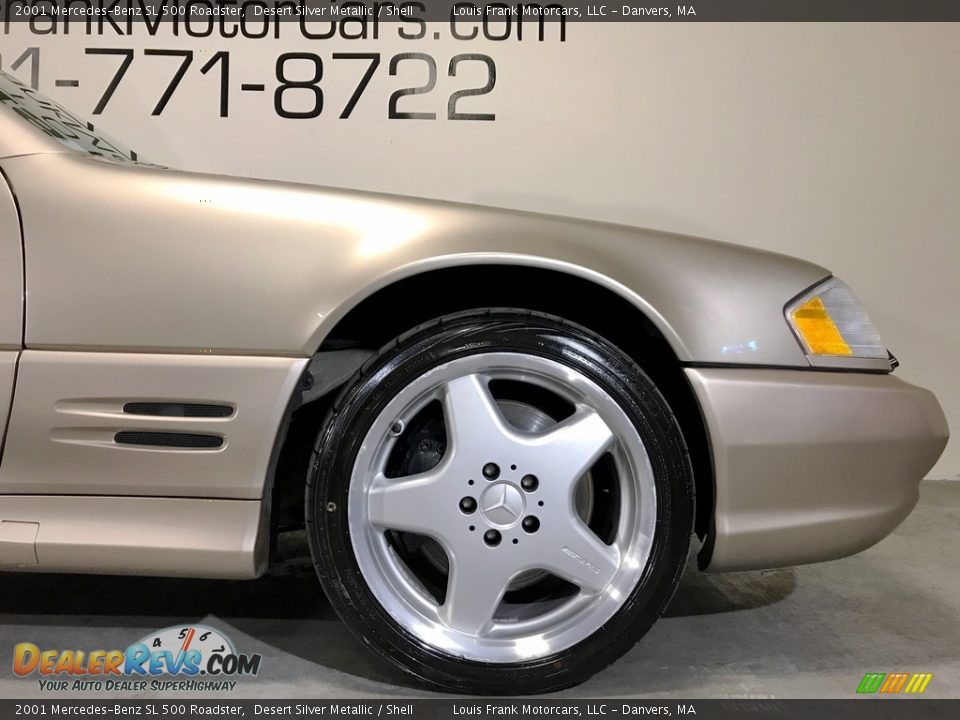 2001 Mercedes-Benz SL 500 Roadster Desert Silver Metallic / Shell Photo #24