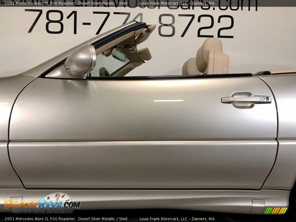 2001 Mercedes-Benz SL 500 Roadster Desert Silver Metallic / Shell Photo #25