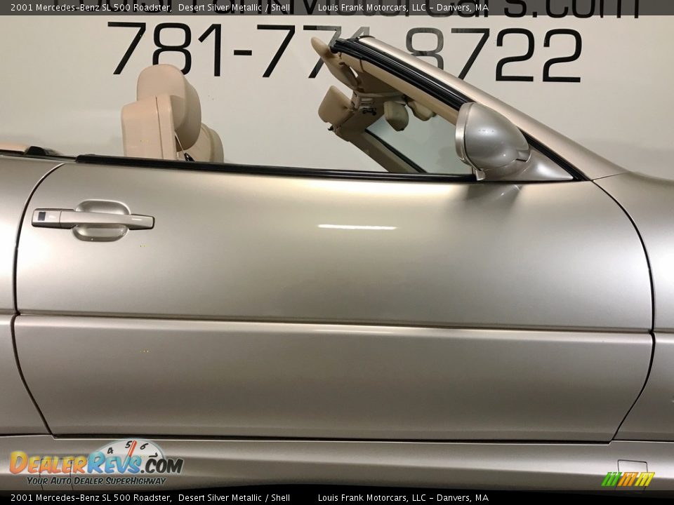 2001 Mercedes-Benz SL 500 Roadster Desert Silver Metallic / Shell Photo #26