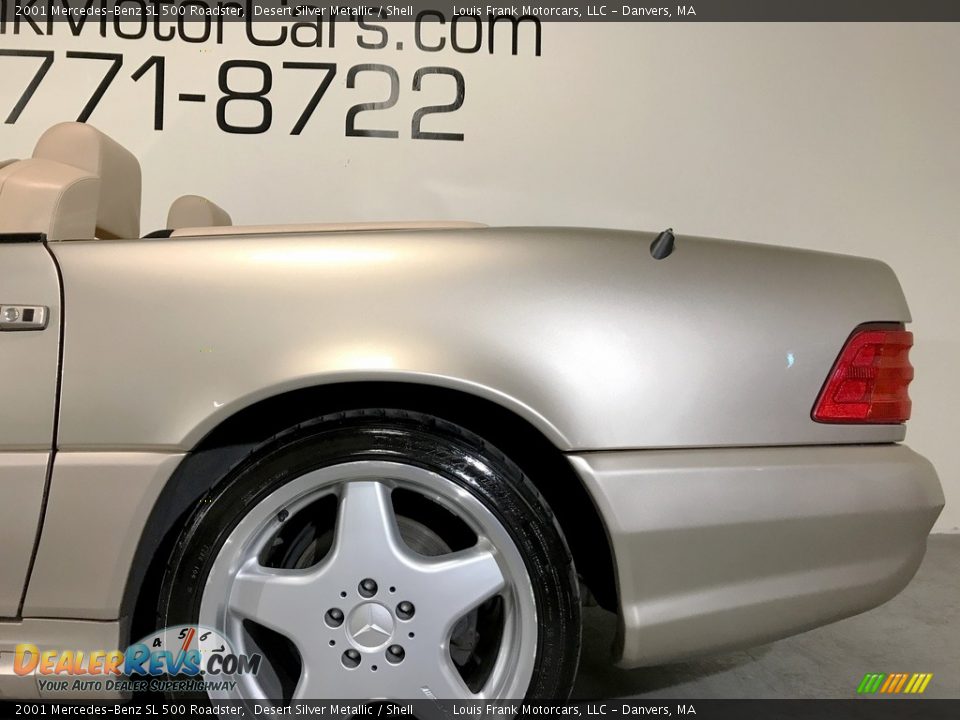2001 Mercedes-Benz SL 500 Roadster Desert Silver Metallic / Shell Photo #27