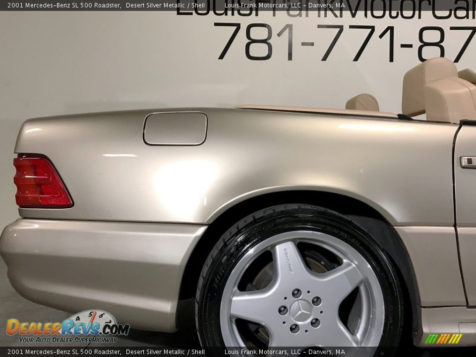 2001 Mercedes-Benz SL 500 Roadster Desert Silver Metallic / Shell Photo #28