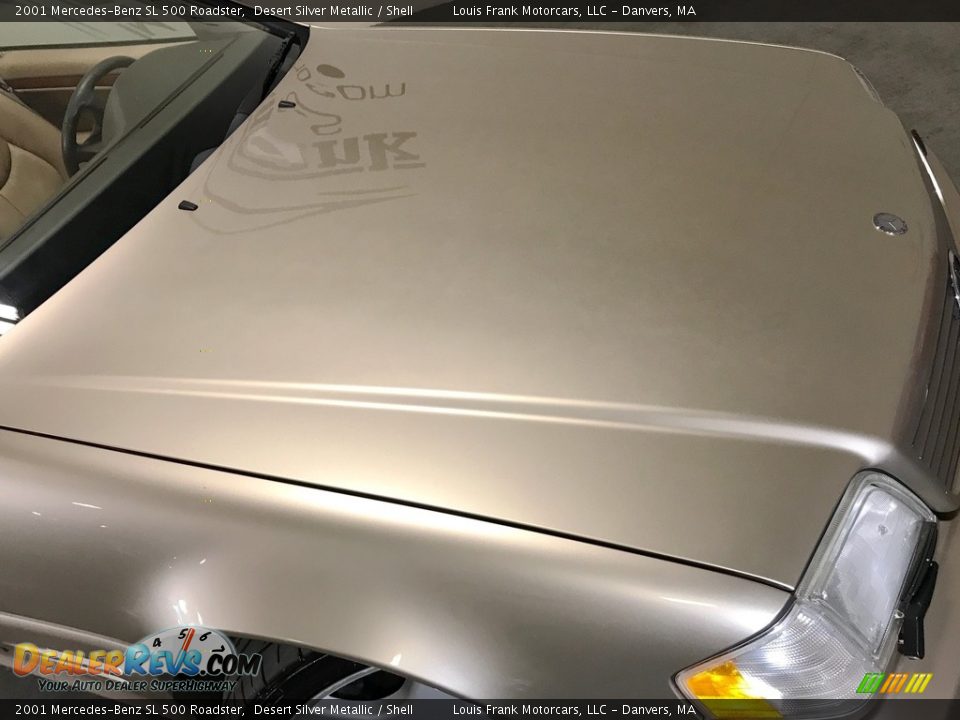 2001 Mercedes-Benz SL 500 Roadster Desert Silver Metallic / Shell Photo #31