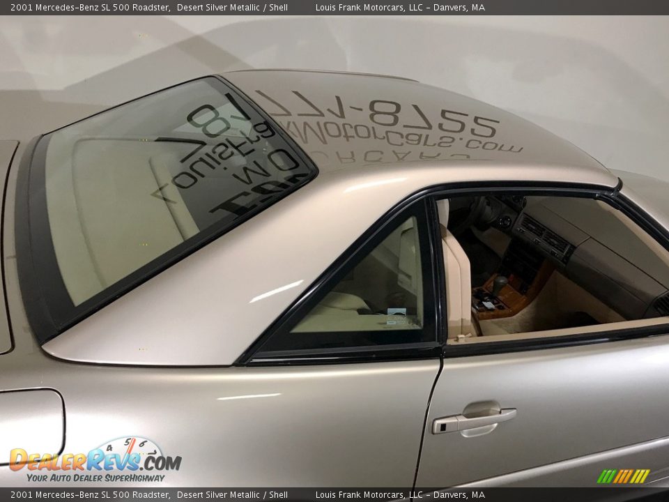 2001 Mercedes-Benz SL 500 Roadster Desert Silver Metallic / Shell Photo #35