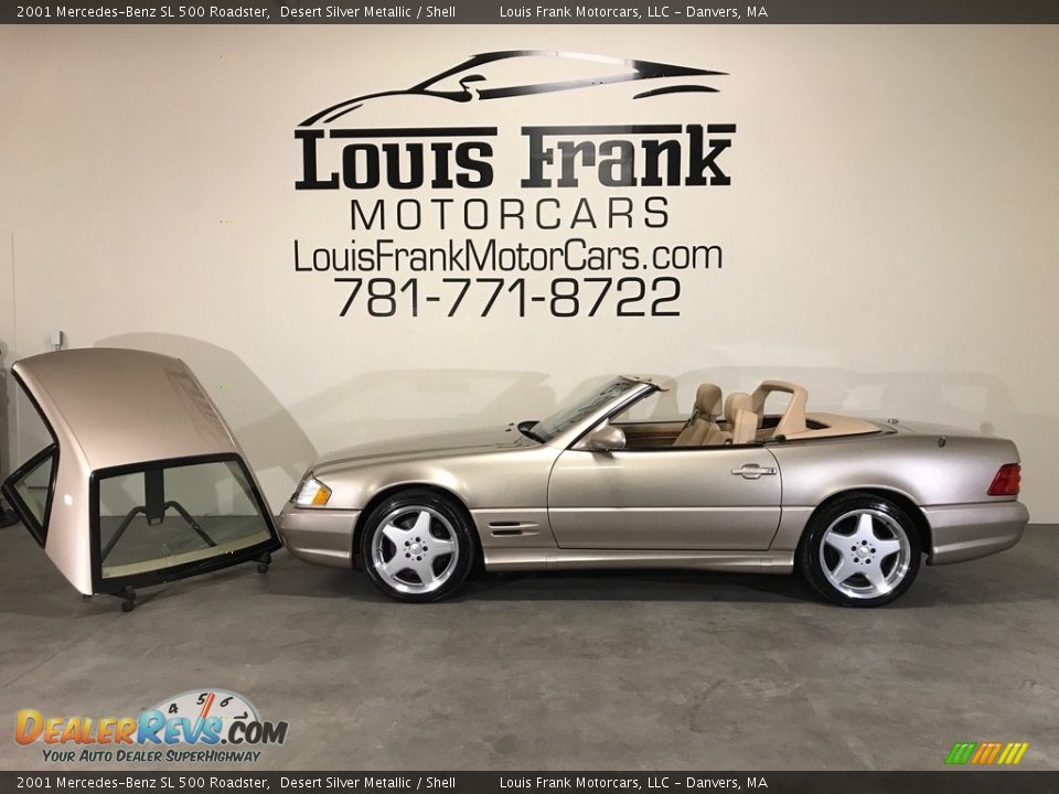 2001 Mercedes-Benz SL 500 Roadster Desert Silver Metallic / Shell Photo #36
