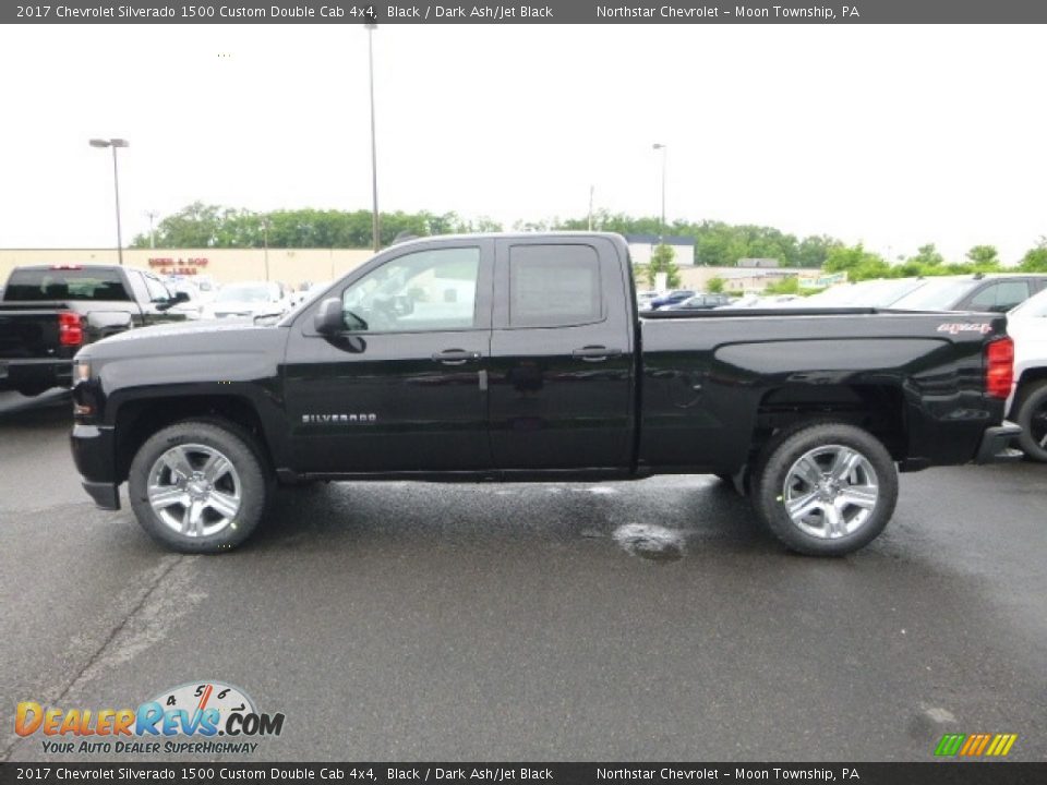 2017 Chevrolet Silverado 1500 Custom Double Cab 4x4 Black / Dark Ash/Jet Black Photo #2