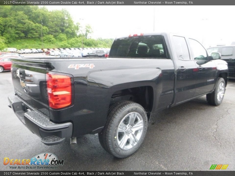 2017 Chevrolet Silverado 1500 Custom Double Cab 4x4 Black / Dark Ash/Jet Black Photo #5