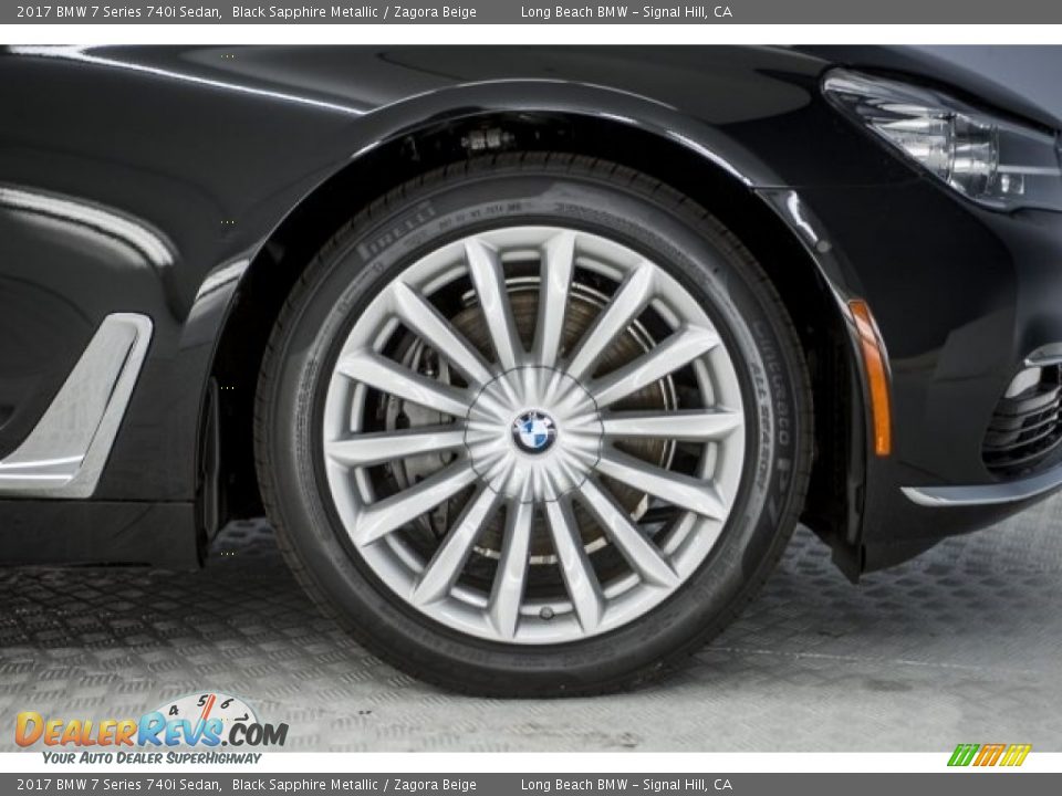 2017 BMW 7 Series 740i Sedan Black Sapphire Metallic / Zagora Beige Photo #9