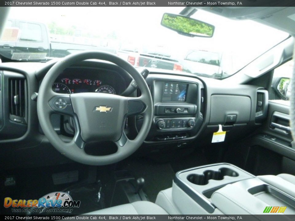 2017 Chevrolet Silverado 1500 Custom Double Cab 4x4 Black / Dark Ash/Jet Black Photo #15