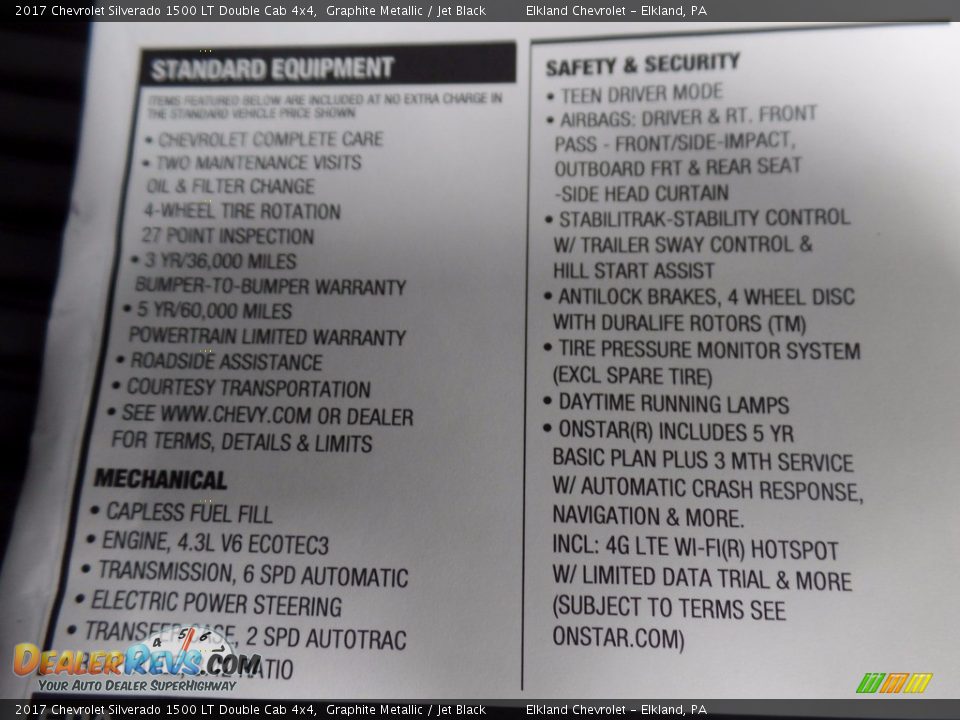 2017 Chevrolet Silverado 1500 LT Double Cab 4x4 Graphite Metallic / Jet Black Photo #36