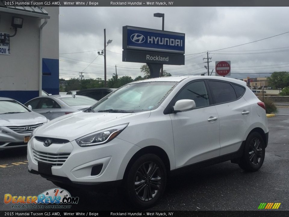 2015 Hyundai Tucson GLS AWD Winter White / Beige Photo #1