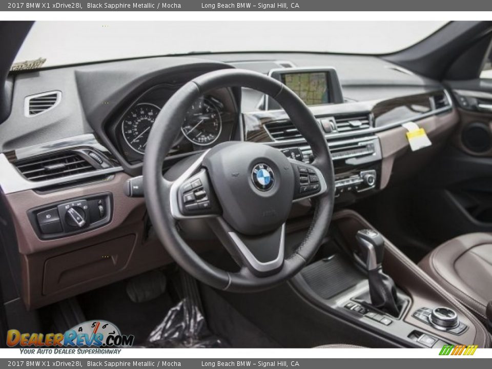 2017 BMW X1 xDrive28i Black Sapphire Metallic / Mocha Photo #6