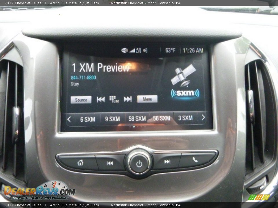 2017 Chevrolet Cruze LT Arctic Blue Metallic / Jet Black Photo #18