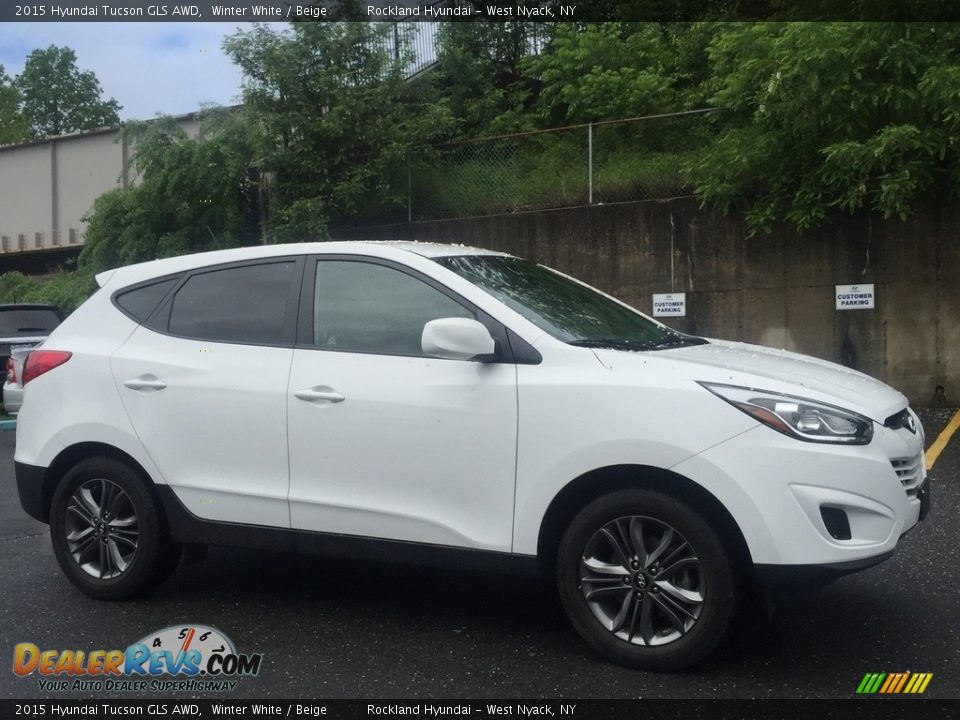 2015 Hyundai Tucson GLS AWD Winter White / Beige Photo #3