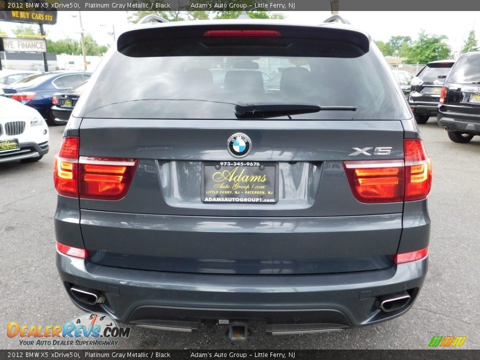 2012 BMW X5 xDrive50i Platinum Gray Metallic / Black Photo #6