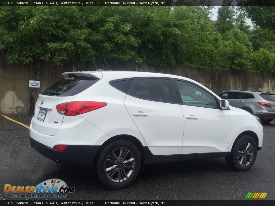 2015 Hyundai Tucson GLS AWD Winter White / Beige Photo #4