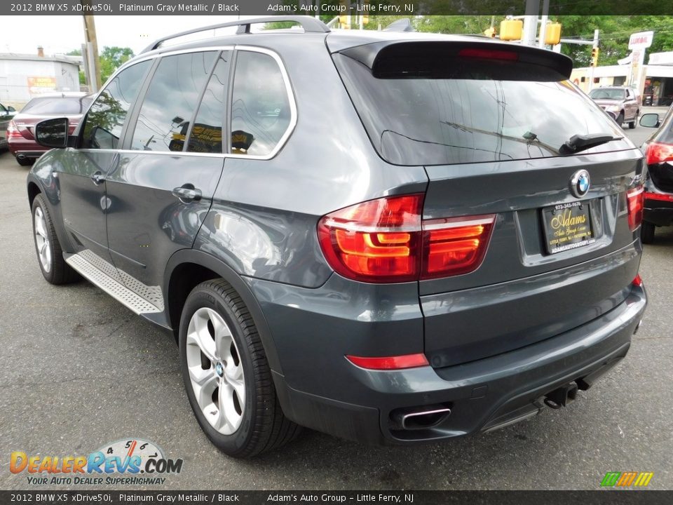 2012 BMW X5 xDrive50i Platinum Gray Metallic / Black Photo #7