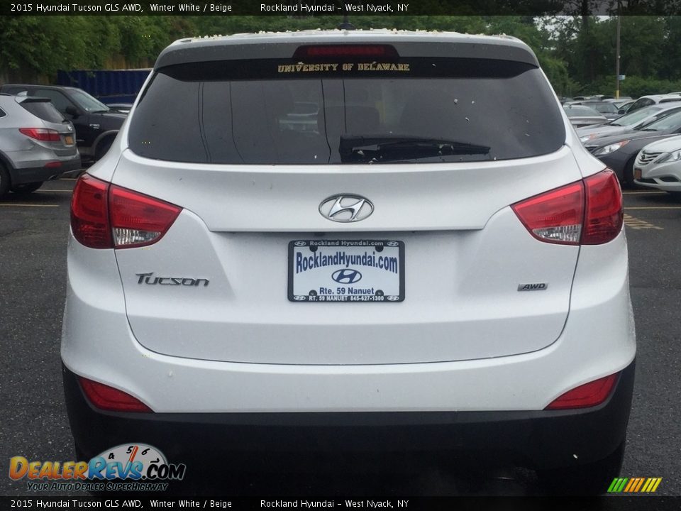 2015 Hyundai Tucson GLS AWD Winter White / Beige Photo #5