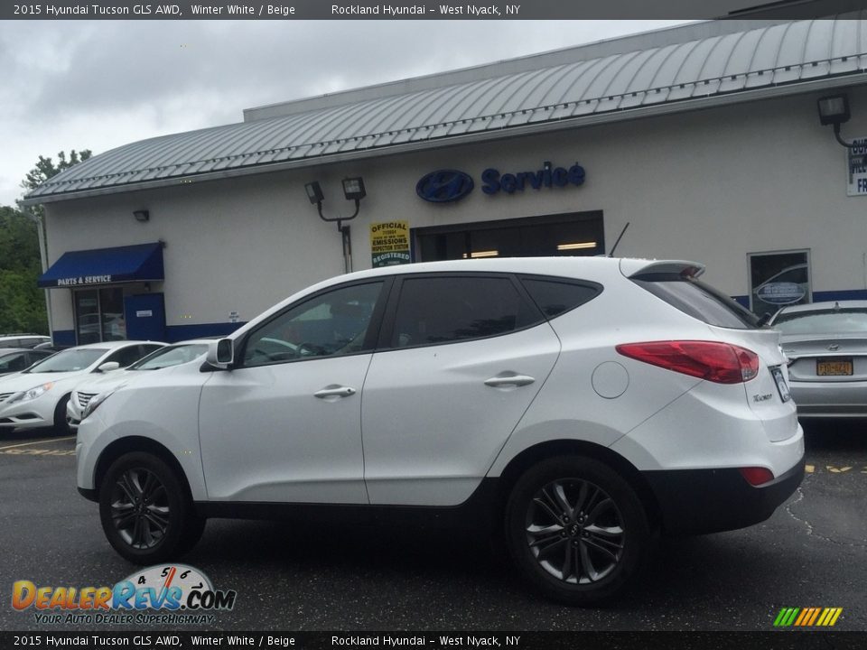2015 Hyundai Tucson GLS AWD Winter White / Beige Photo #6