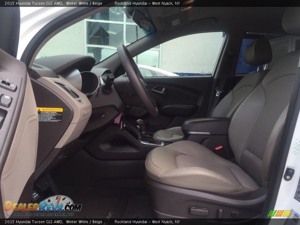 2015 Hyundai Tucson GLS AWD Winter White / Beige Photo #10