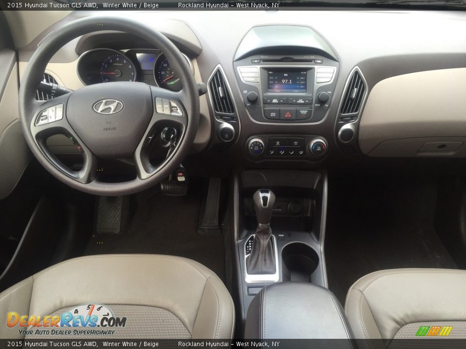 2015 Hyundai Tucson GLS AWD Winter White / Beige Photo #13