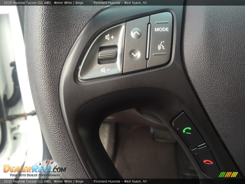 2015 Hyundai Tucson GLS AWD Winter White / Beige Photo #18