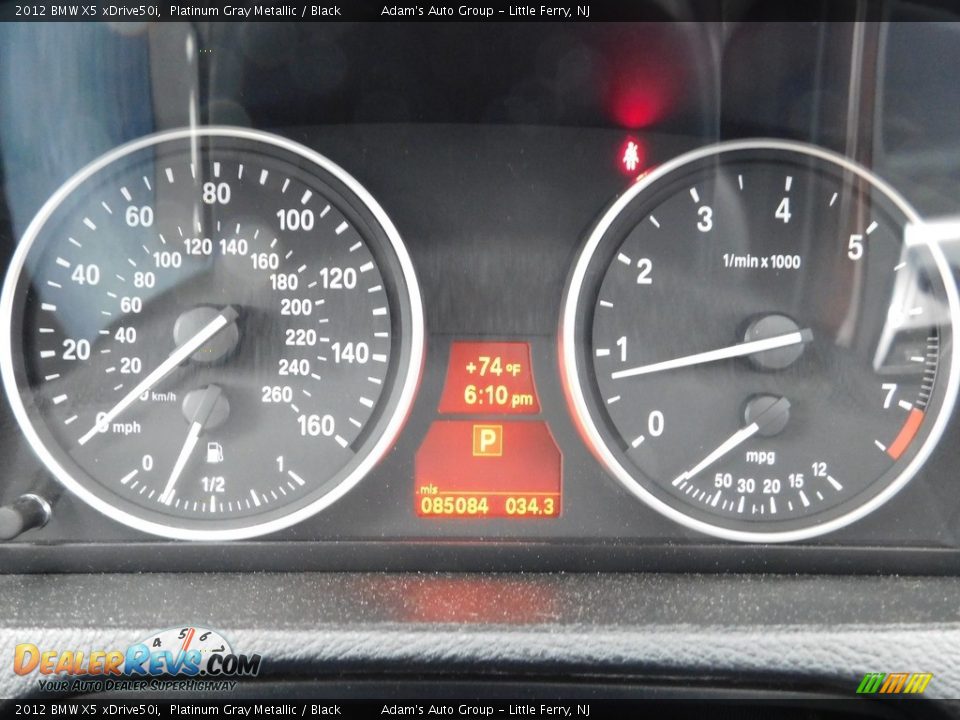 2012 BMW X5 xDrive50i Platinum Gray Metallic / Black Photo #21