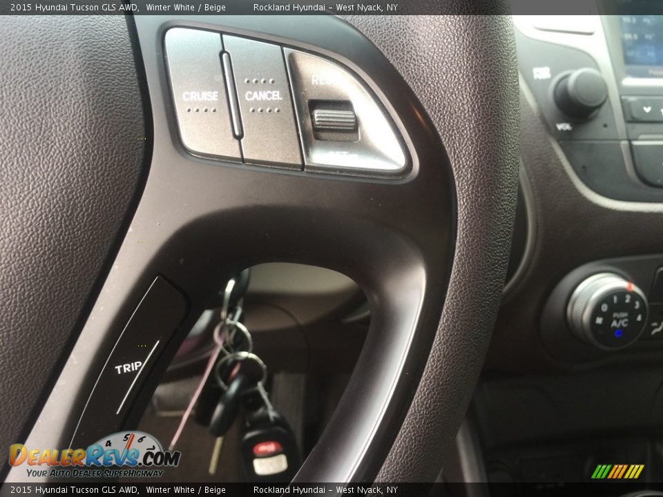 2015 Hyundai Tucson GLS AWD Winter White / Beige Photo #19