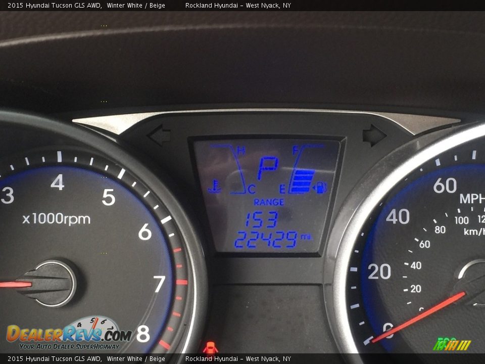 2015 Hyundai Tucson GLS AWD Winter White / Beige Photo #20