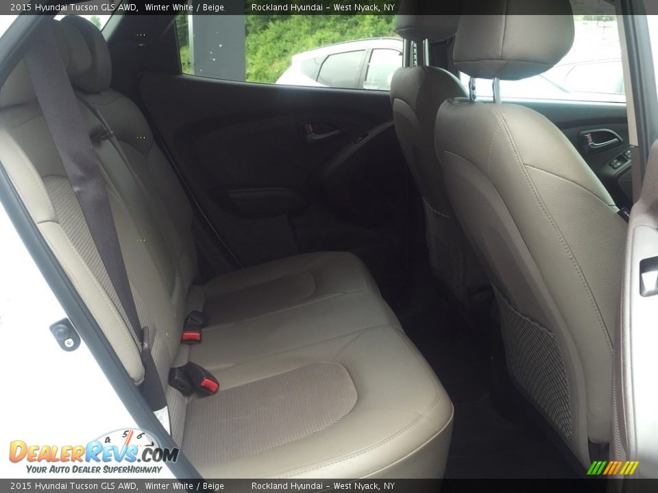 2015 Hyundai Tucson GLS AWD Winter White / Beige Photo #24