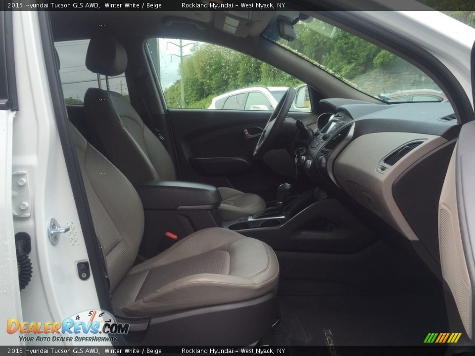2015 Hyundai Tucson GLS AWD Winter White / Beige Photo #27