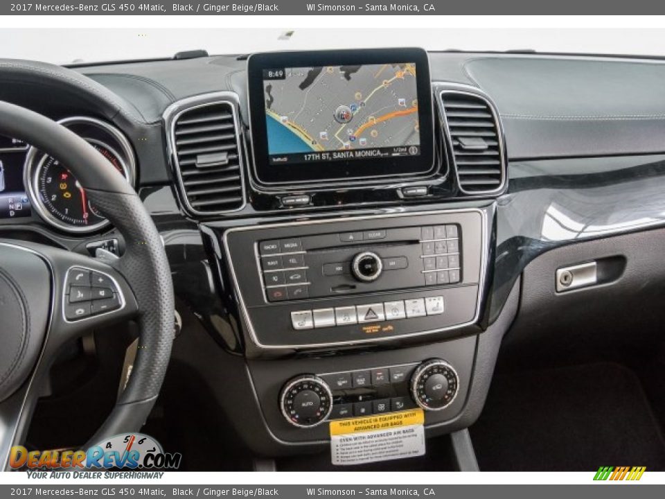 2017 Mercedes-Benz GLS 450 4Matic Black / Ginger Beige/Black Photo #5
