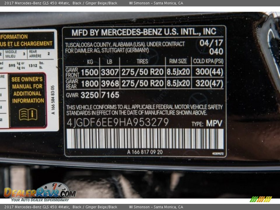 2017 Mercedes-Benz GLS 450 4Matic Black / Ginger Beige/Black Photo #10