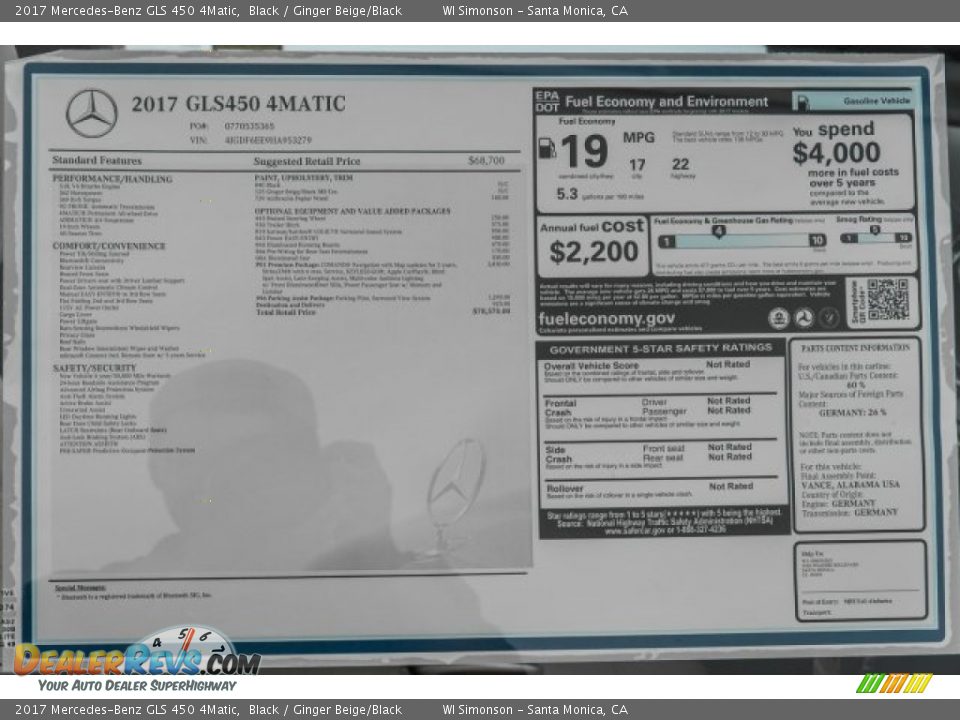 2017 Mercedes-Benz GLS 450 4Matic Black / Ginger Beige/Black Photo #11