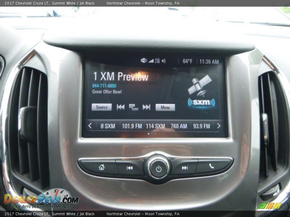 2017 Chevrolet Cruze LT Summit White / Jet Black Photo #18