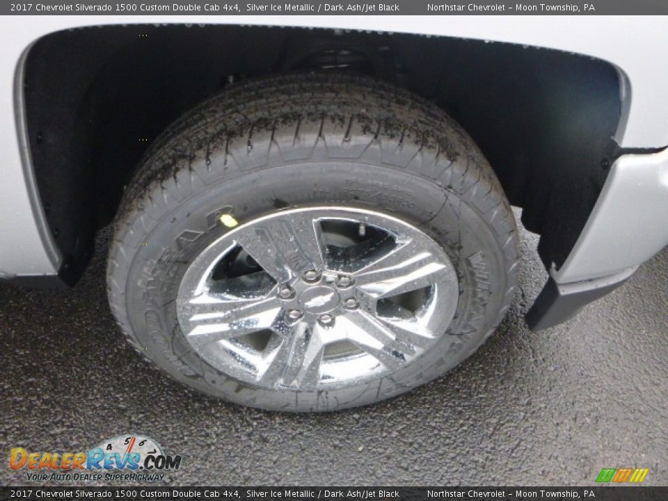 2017 Chevrolet Silverado 1500 Custom Double Cab 4x4 Silver Ice Metallic / Dark Ash/Jet Black Photo #8
